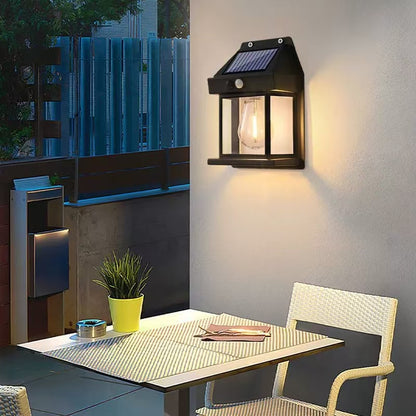 Solar Wall Light with Human Body Sensor | IP65 Waterproof & 72H Runtime | LED Garden Lighting for Villa/Patio