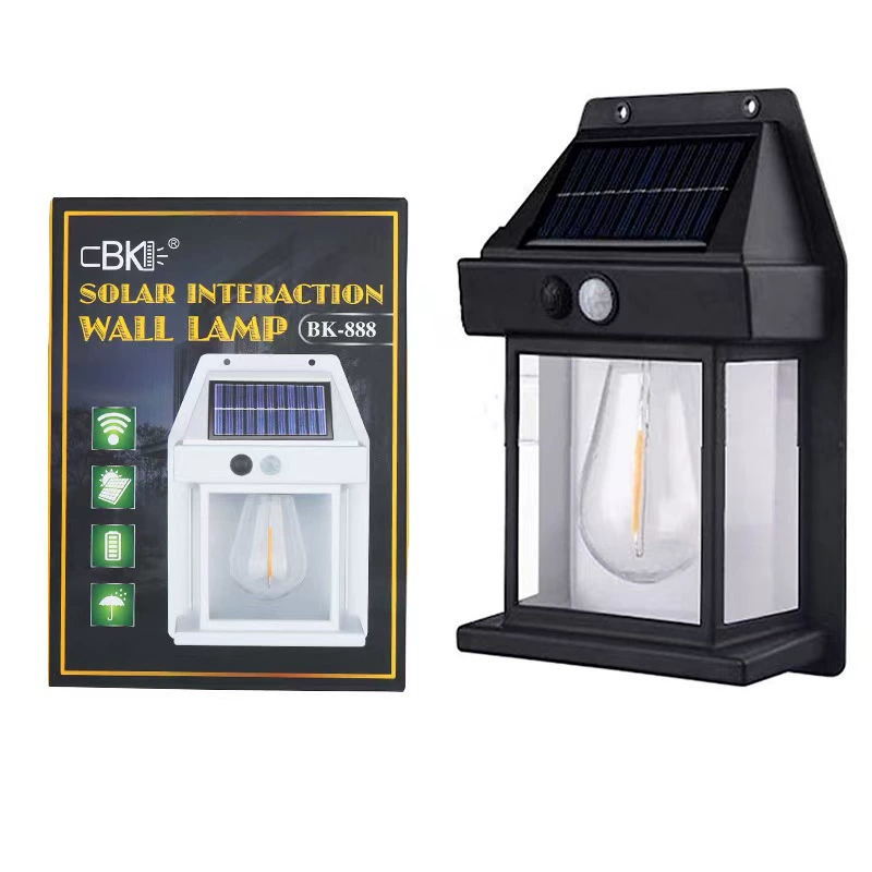 Solar Wall Light with Human Body Sensor | IP65 Waterproof & 72H Runtime | LED Garden Lighting for Villa/Patio