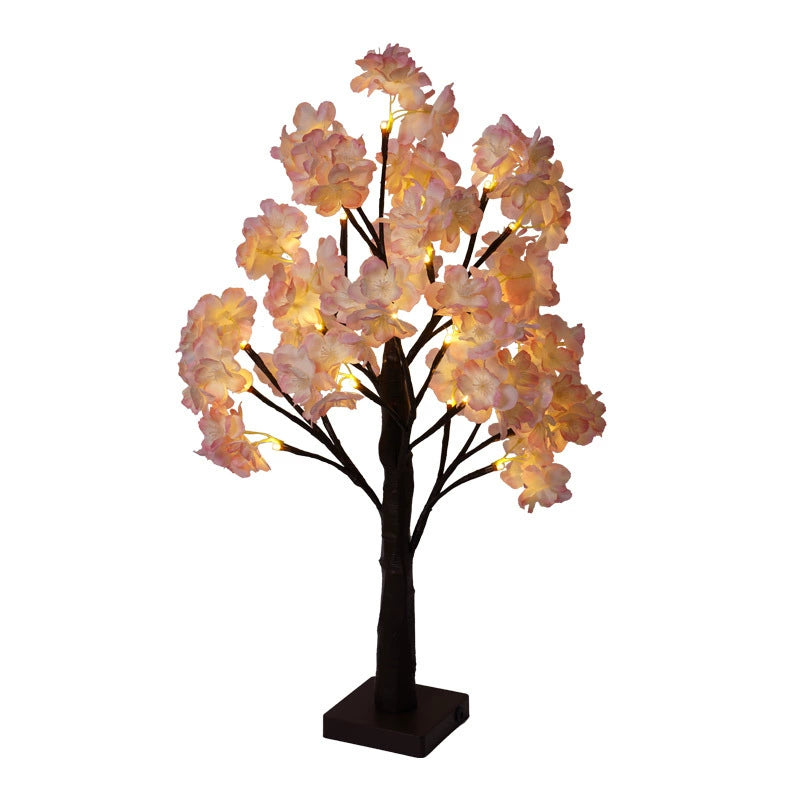 LED Cherry Blossom Tree Light - Christmas Party Decoration/Thanksgiving Indoor Decor with Warm Light, USB & Battery Powered, Illuminated Tree for Home & Garden